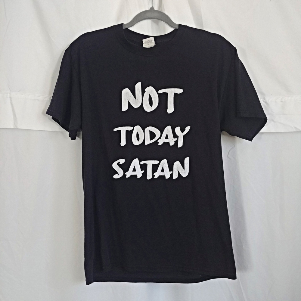 "Not Today Satan" Black Tee